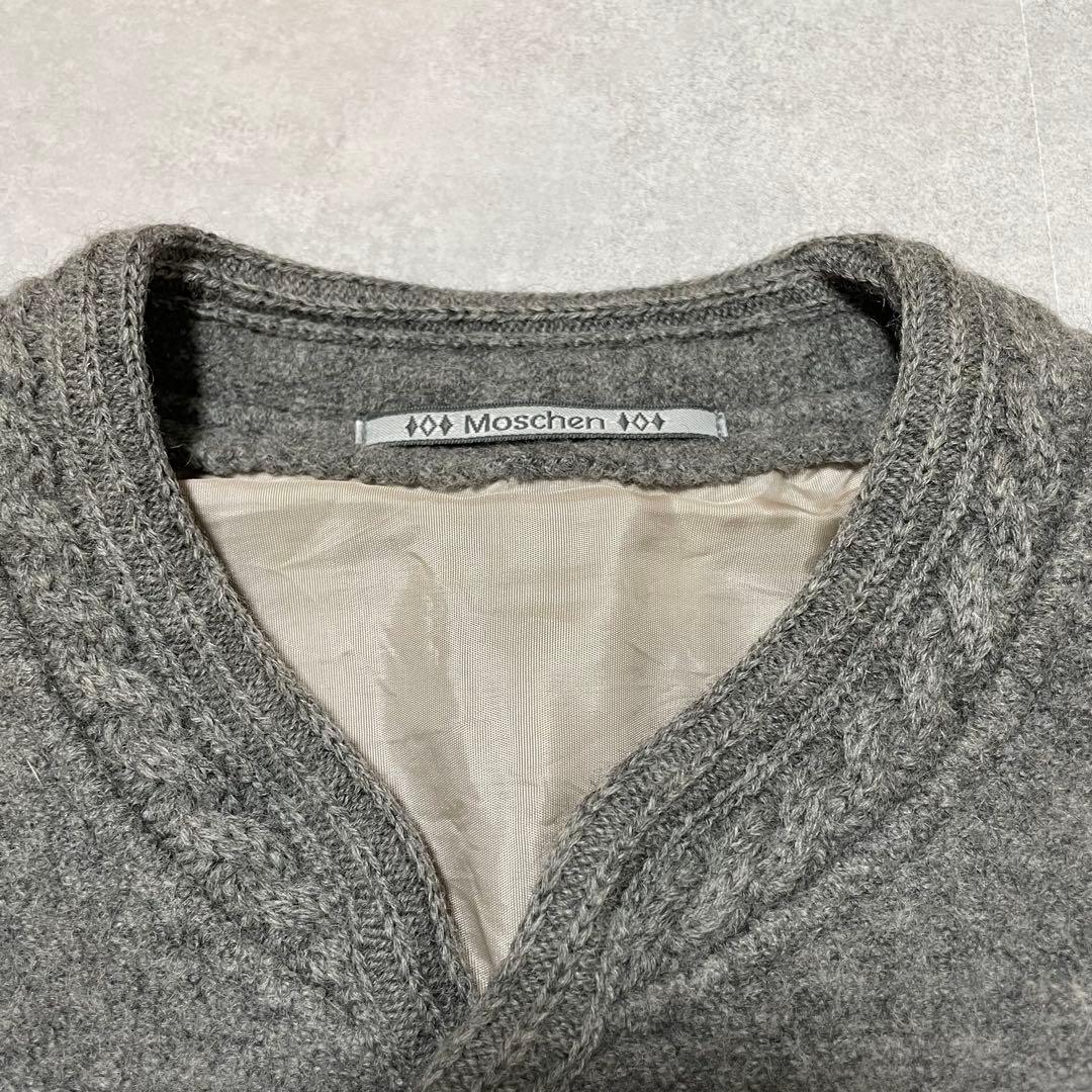 チロリアンジャケット ウールジャケット ユーロ古着 グレー ニットジャケット