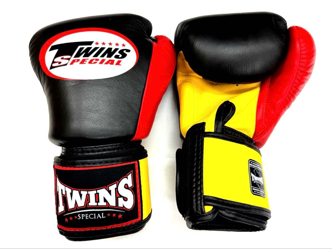 新品　TWINS グローブ 14oz 黒黄赤　本革製　ツインズ　送料込