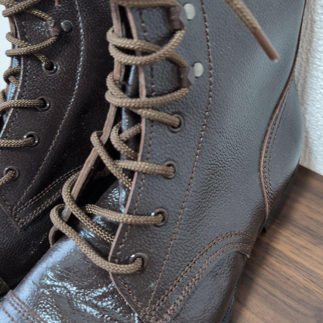 レア　陸上自衛隊　旧型半長靴　茶色　26.5センチ　ミリタリーブーツ　美品