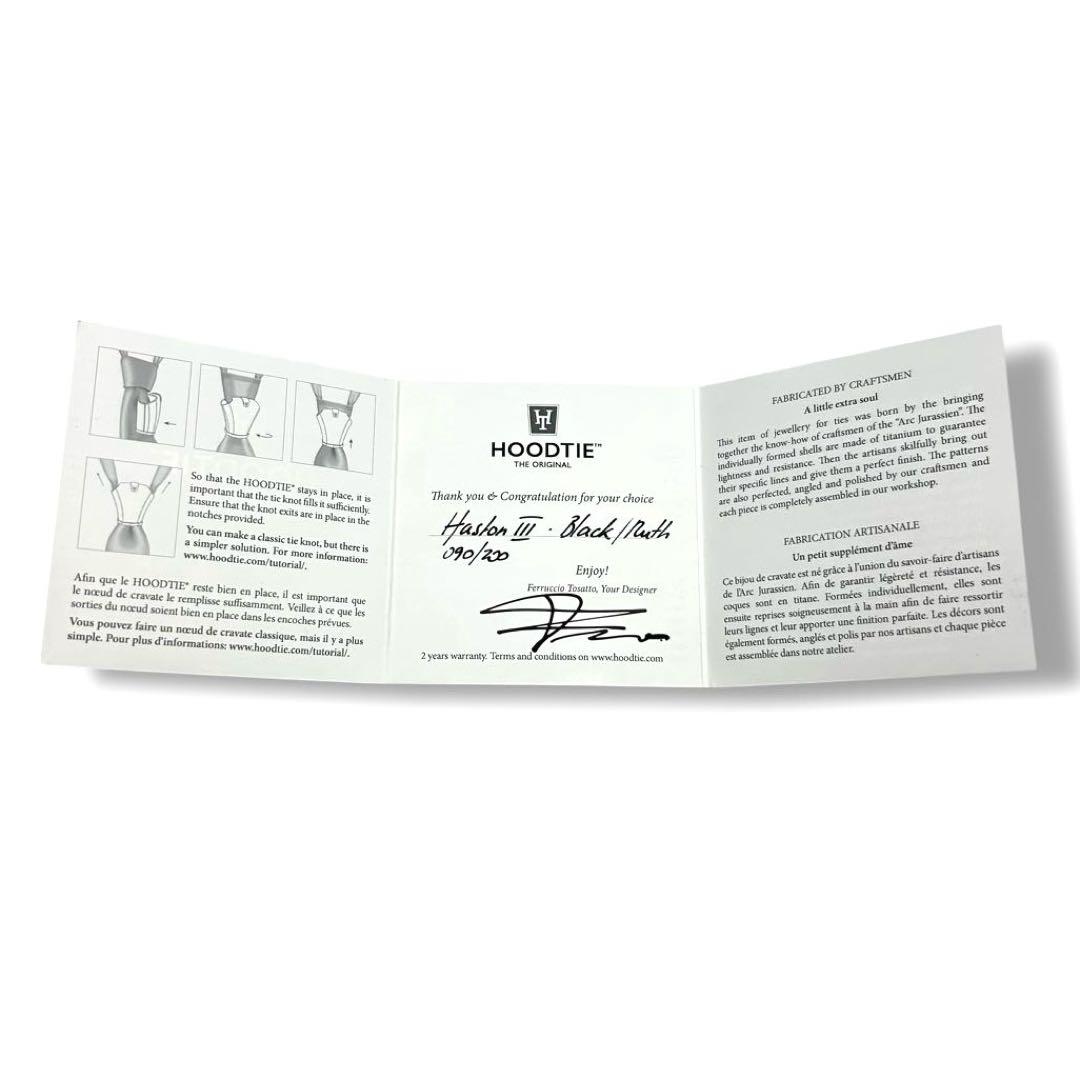 【美品】HOODTIE ネクタイ専用 チタン製 ハンドクラフトジュエリー