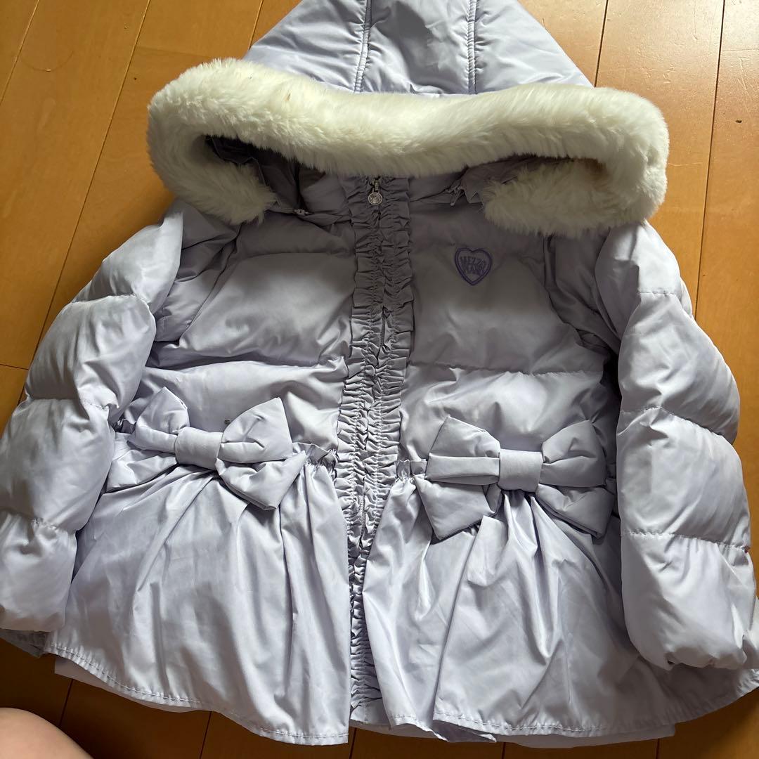 〈値下げ〉mezzo piano 薄紫 リボン付きジャケット 110