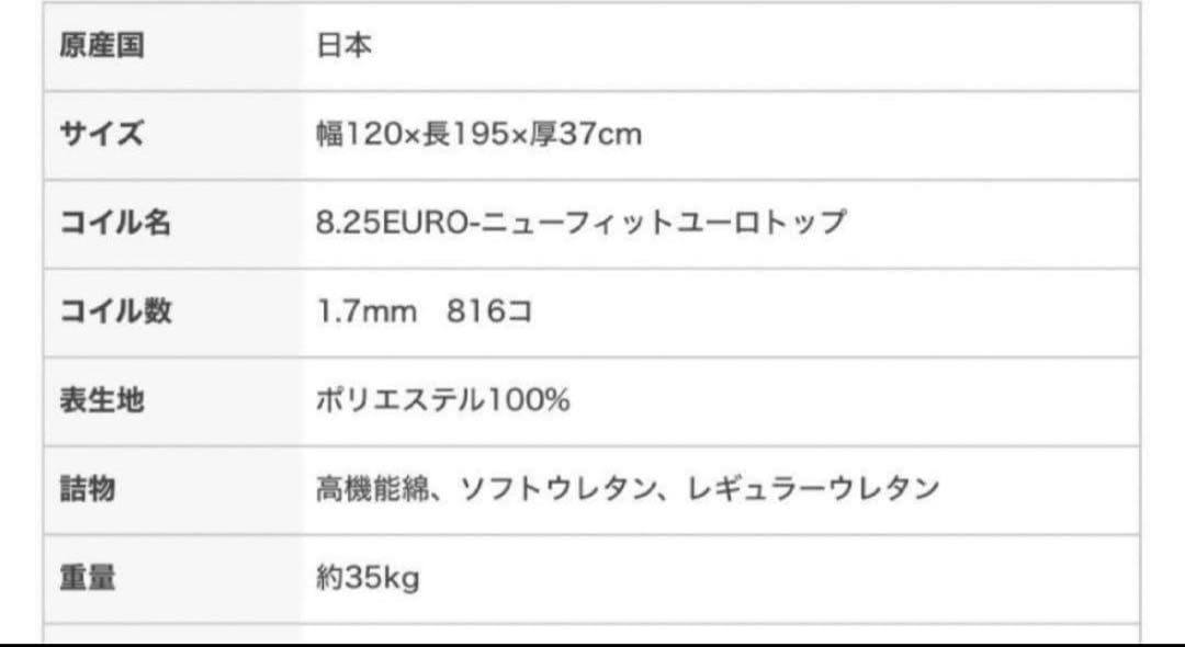 今 シモンズ　セミダブルベッド　マットレス