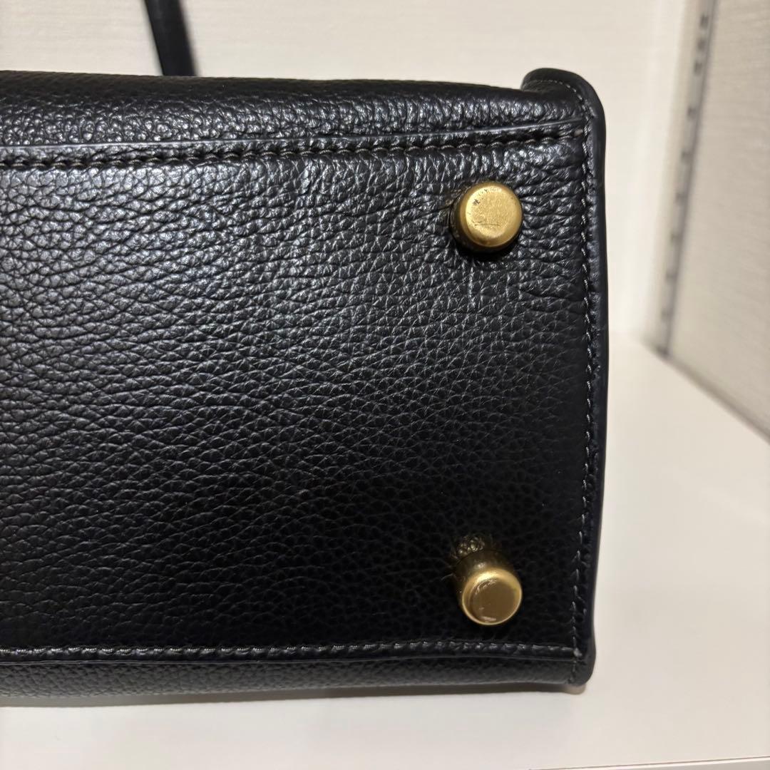 coach コーチ　ブラックレザー ビジネスバッグ