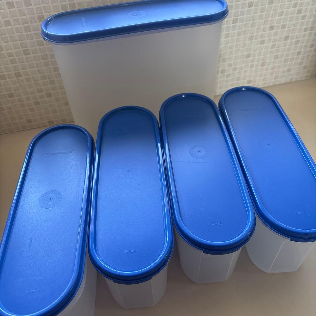 タッパーウェア スーパーオーバル #2 ×4 #4 ×1 5個セット