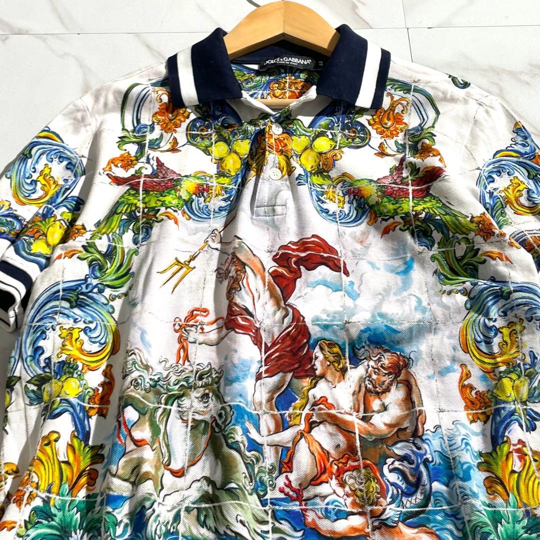 入手困難✨ ドルチェアンドガッバーナ マヨリカ ポロシャツ メンズ S相当