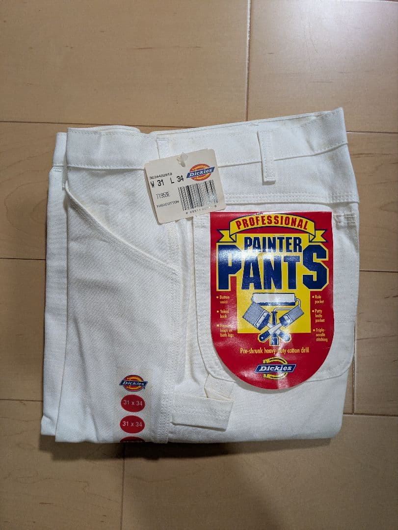 デッドストック　90s ディッキーズ　ペインターパンツ　usa タロンジップ