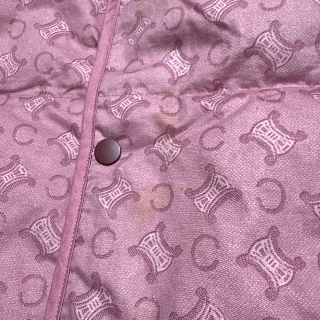 Celine セリーヌ　ダウンベスト　ピンク　マカダム柄