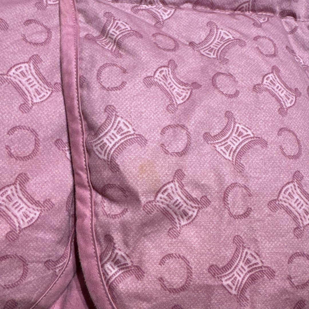 Celine セリーヌ　ダウンベスト　ピンク　マカダム柄