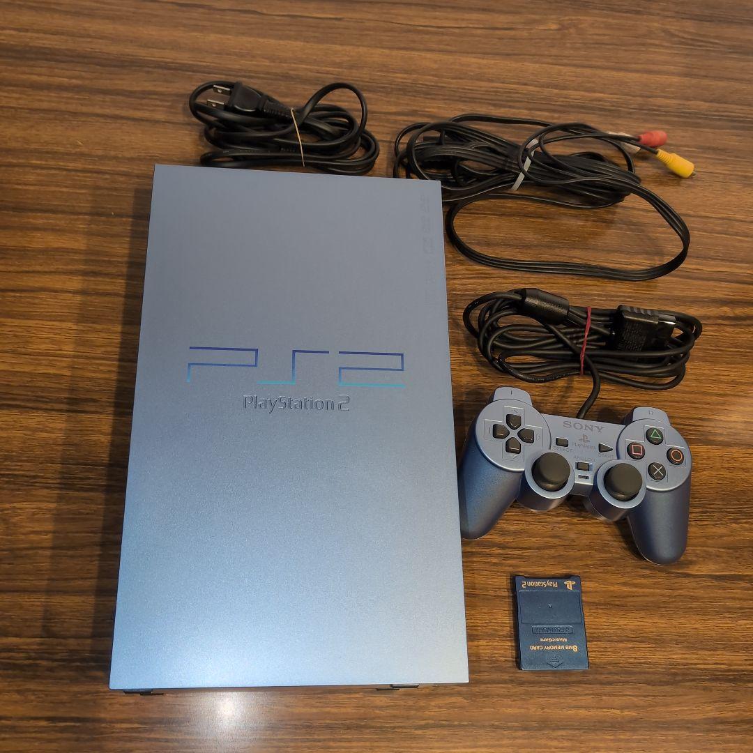 プレイステーション2 限定カラー アクア　SCPH-39000AQ　ソフト３本付