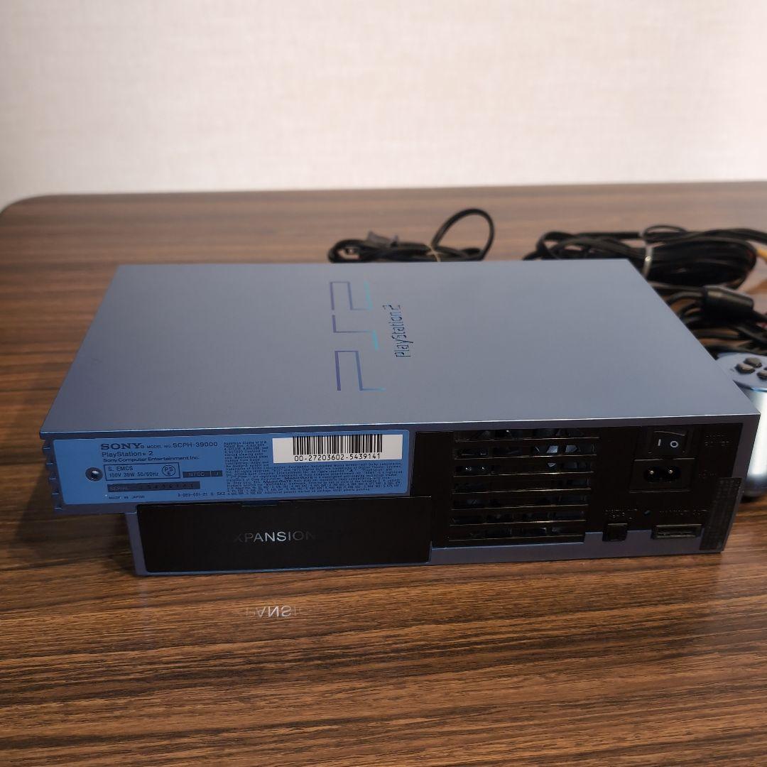 プレイステーション2 限定カラー アクア　SCPH-39000AQ　ソフト３本付