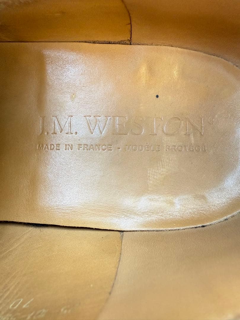 J.M. WESTON 外羽根 Uチップ 7D ブラック　フランス製