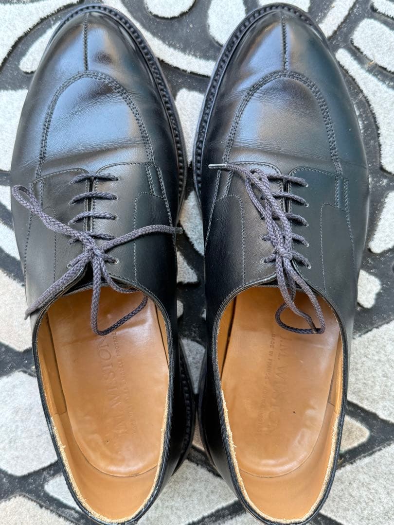 J.M. WESTON 外羽根 Uチップ 7D ブラック　フランス製