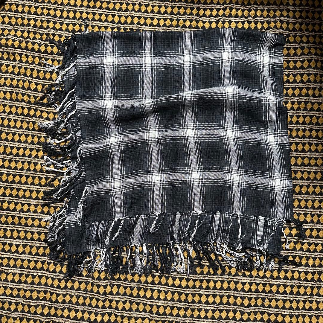 グランジ　腰巻　大判ストール　フリンジ　00s 平成 archive