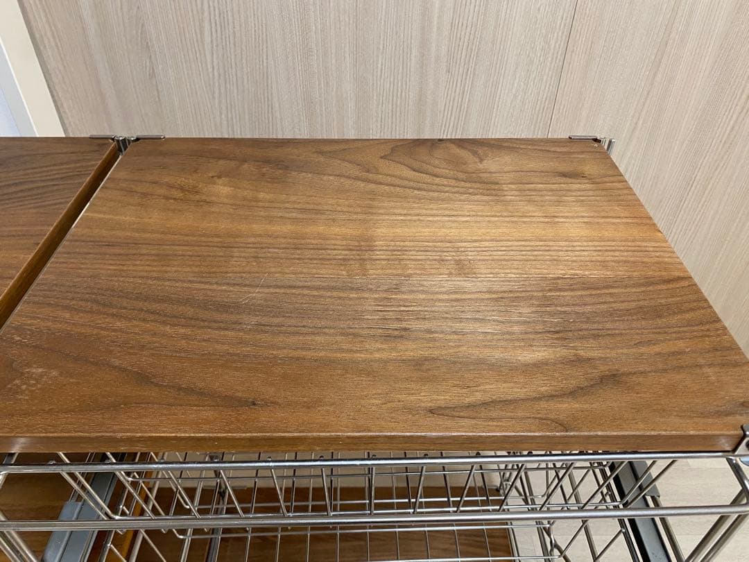 無印良品 ステンレスユニットシェルフ ウォールナット材