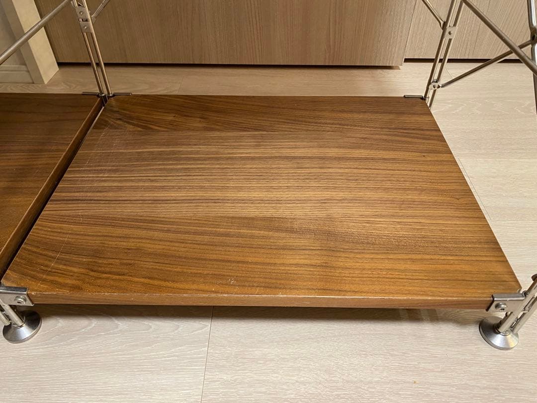 無印良品 ステンレスユニットシェルフ ウォールナット材