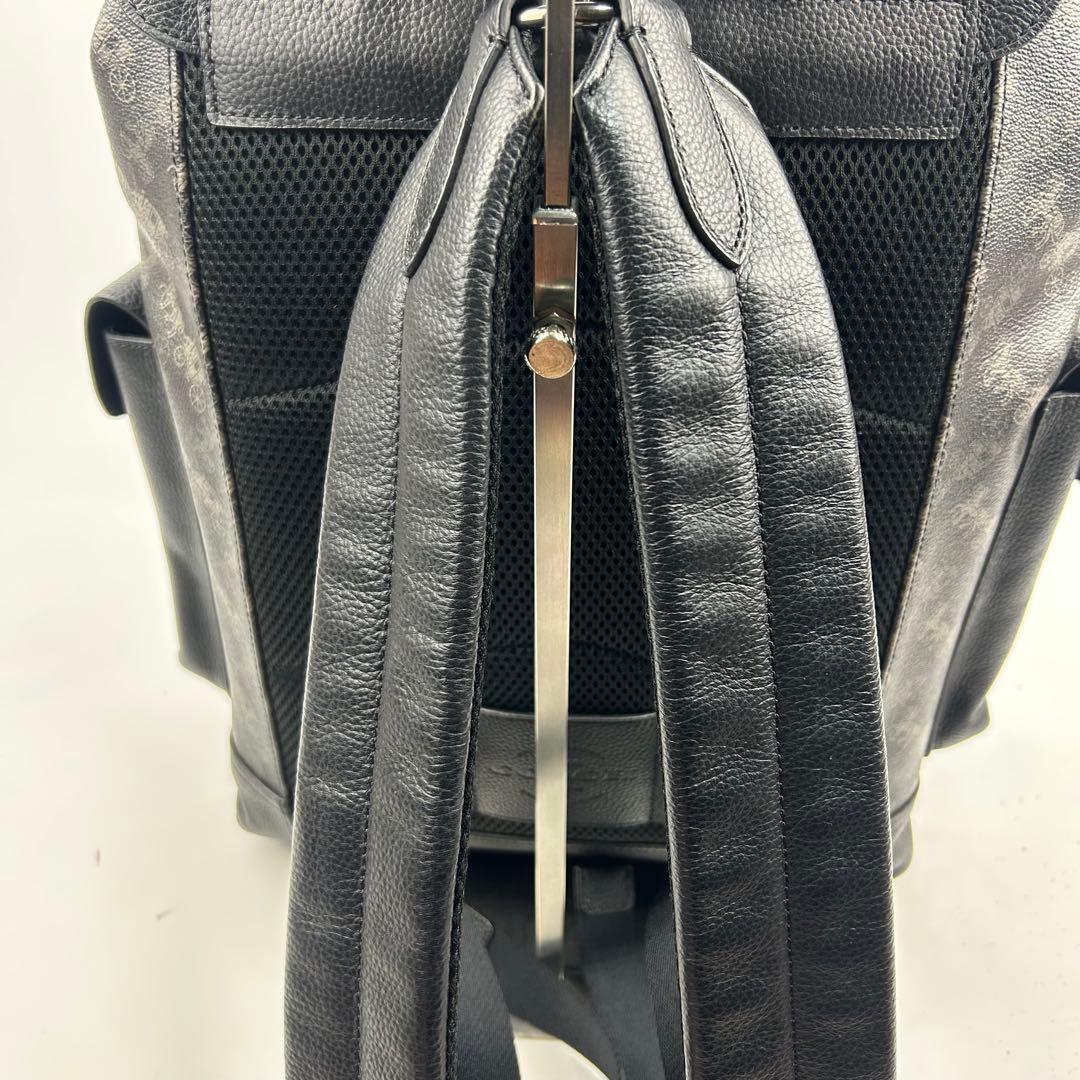 【美品】コーチ　リュック　バックパック　総柄　レザー　PVC 馬車　89897