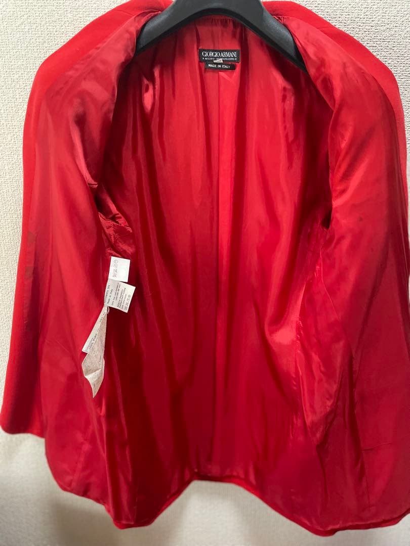 ジョルジオアルマーニ　テーラードジャケット 赤 40サイズ