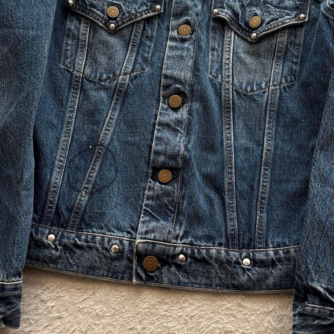 ゴールデングース　デニムジャケット　スタッズ　ステッチ加工　インディゴ