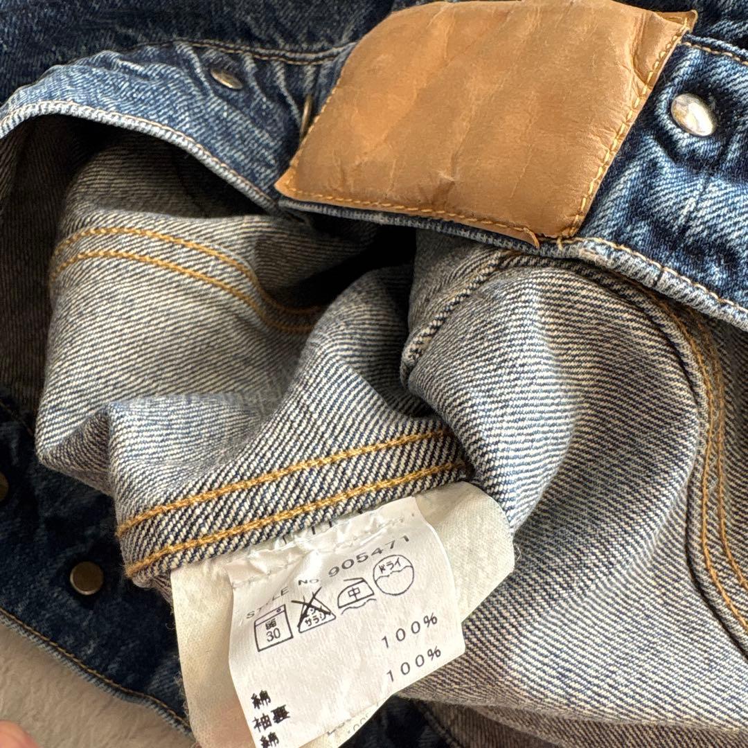 ゴールデングース　デニムジャケット　スタッズ　ステッチ加工　インディゴ