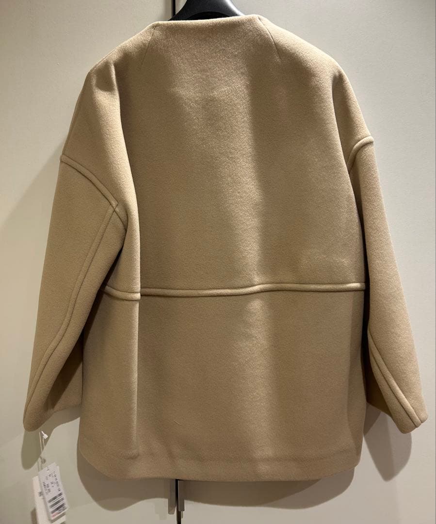 トゥモローランド　ウールナイロンベロア コクーンコート