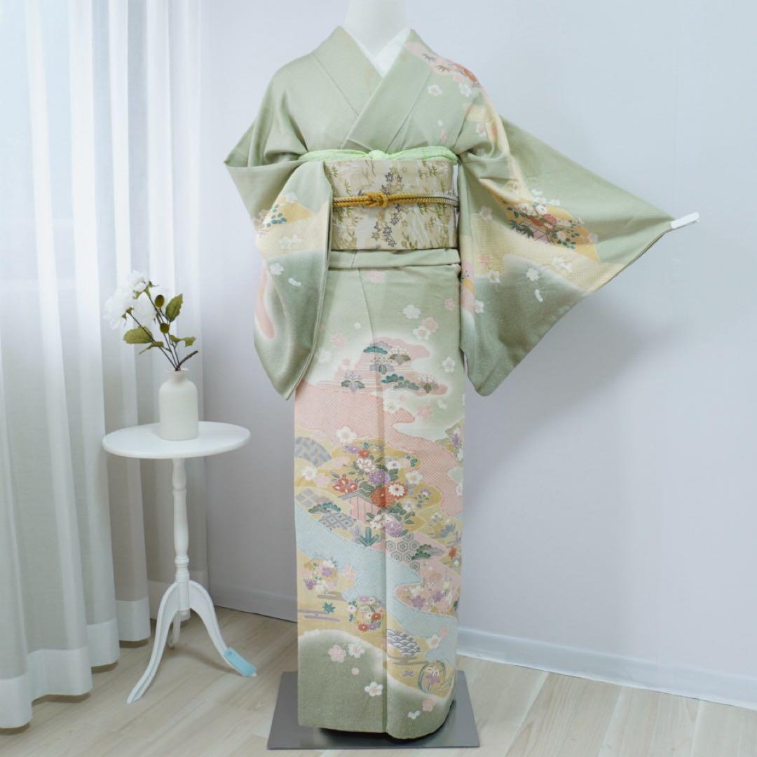 訪問着　4点フルセット 403D難あり　撮影用練習用　七五三 卒業式　入学式
