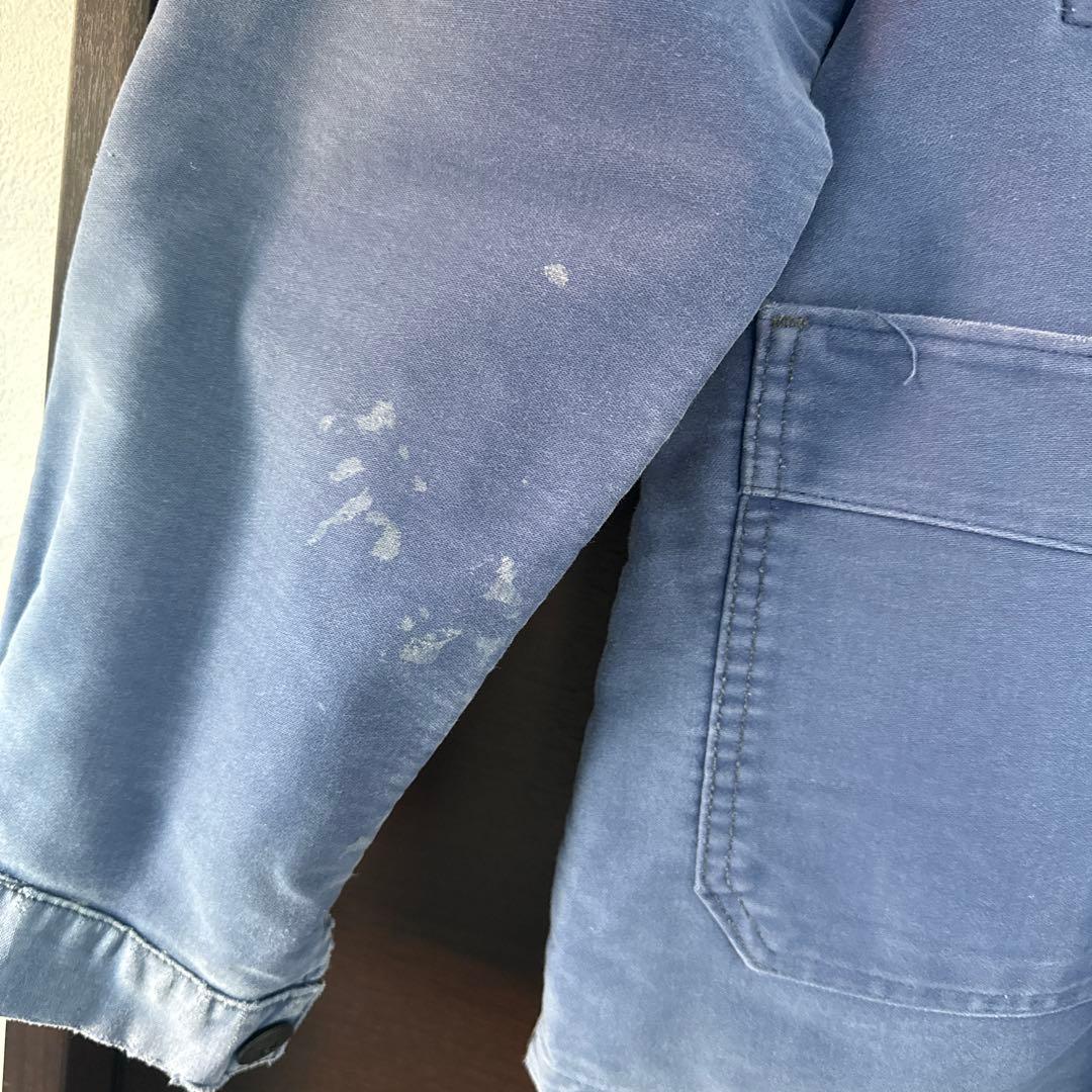 ヴィンテージ　フランス製　モールスキンカバーオール