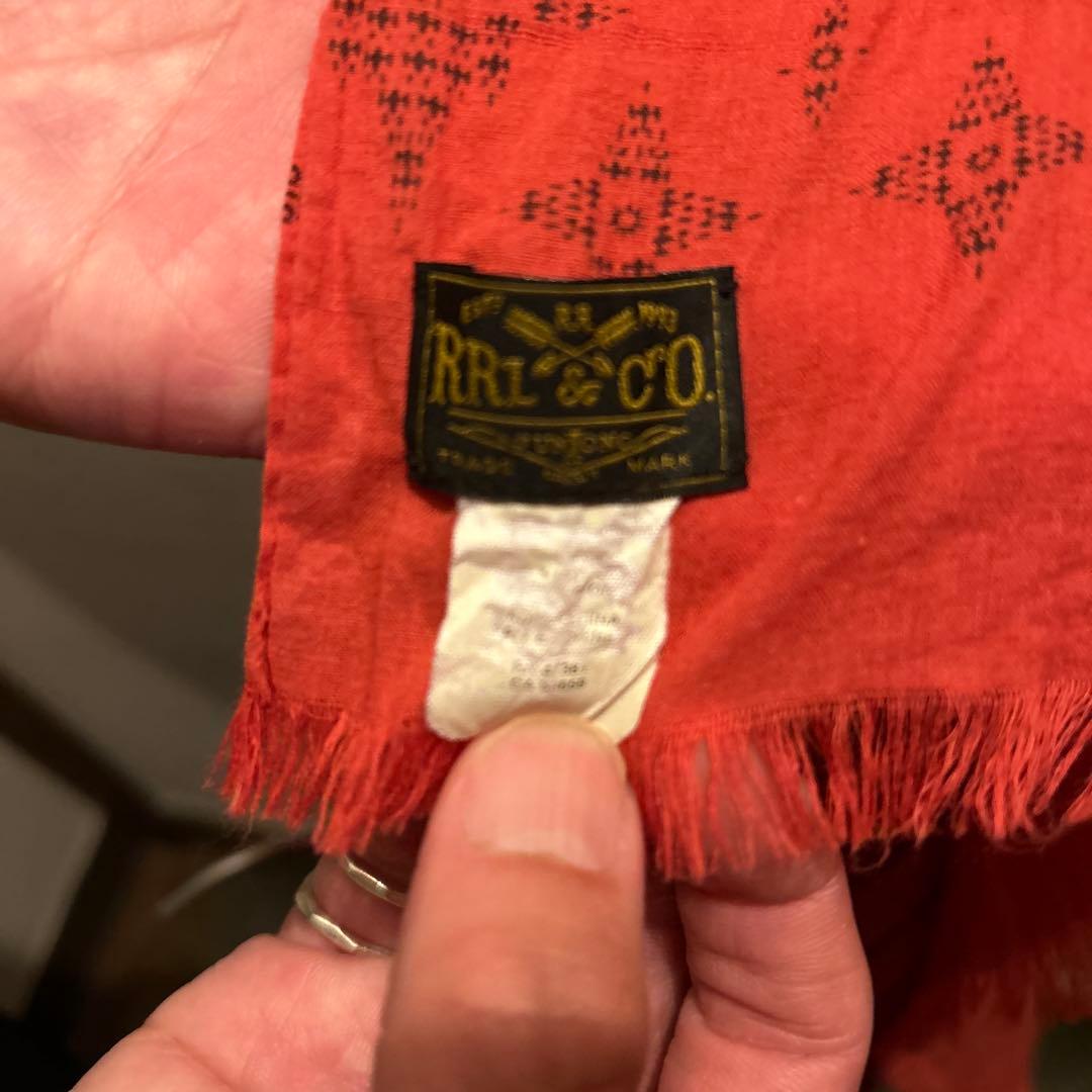 美品　RRLダブルアールエル　大判ストール