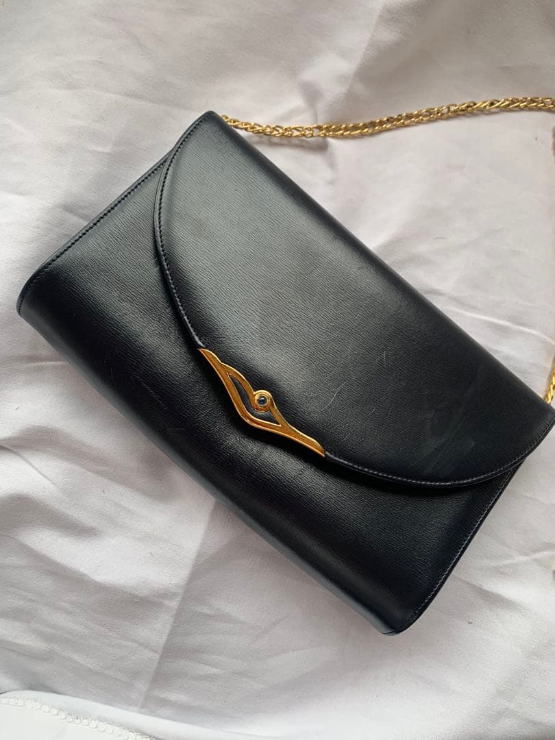 Cartier 　サファイアライン　フラップバッグ　クラッチ　チェーンショルダー