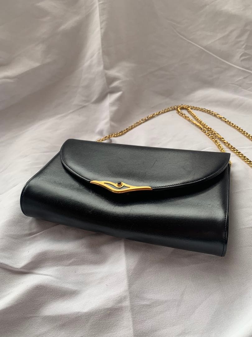 Cartier 　サファイアライン　フラップバッグ　クラッチ　チェーンショルダー