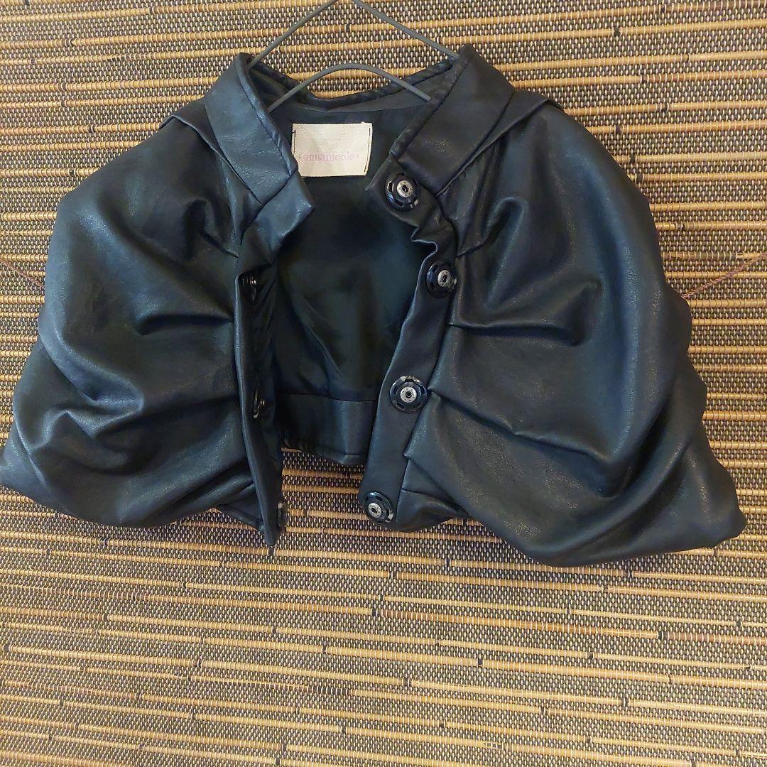 Ross⭐リアルレザー⭐アルパカ⭐黒⭐個性的スナップボタン⭐イタリア製