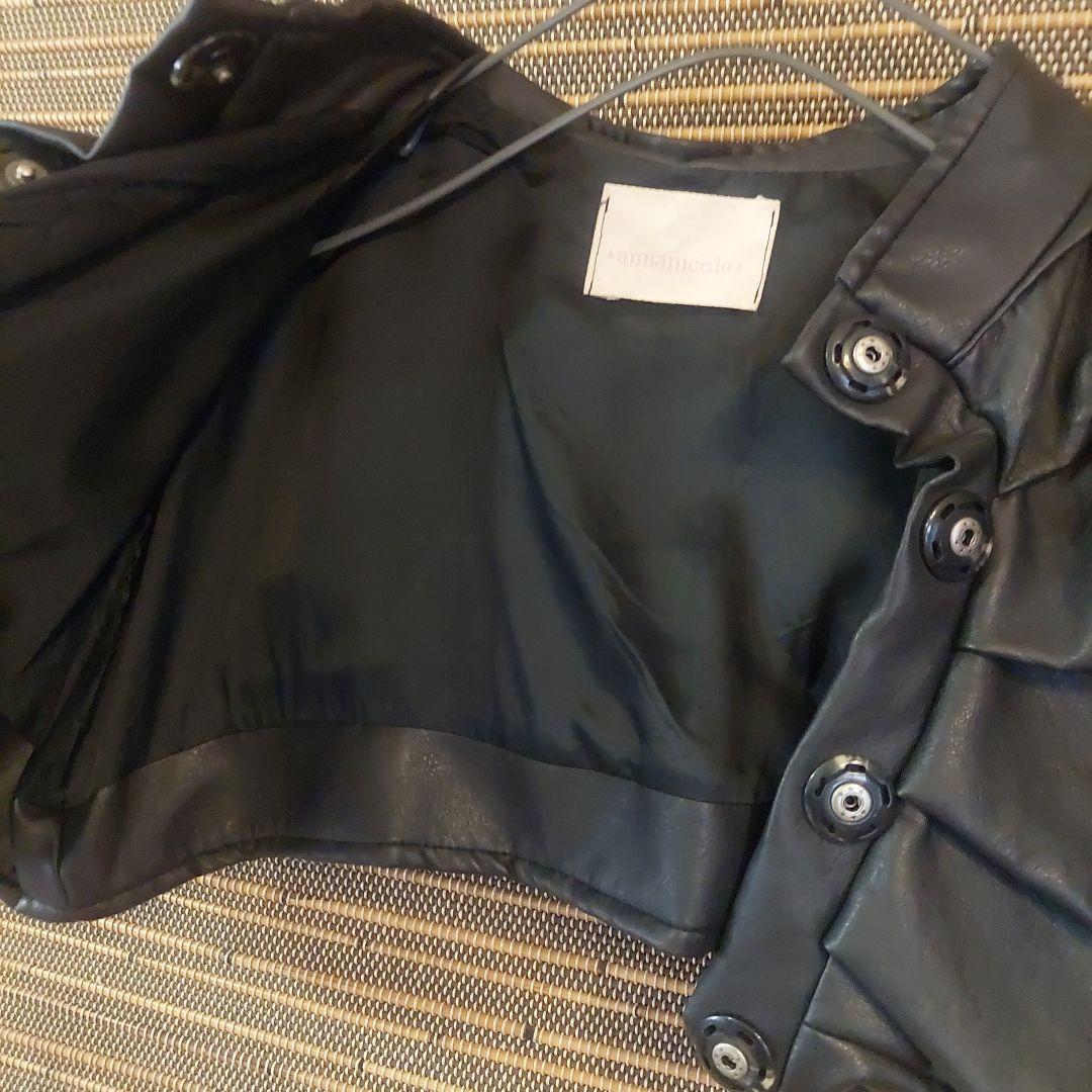 Ross⭐リアルレザー⭐アルパカ⭐黒⭐個性的スナップボタン⭐イタリア製