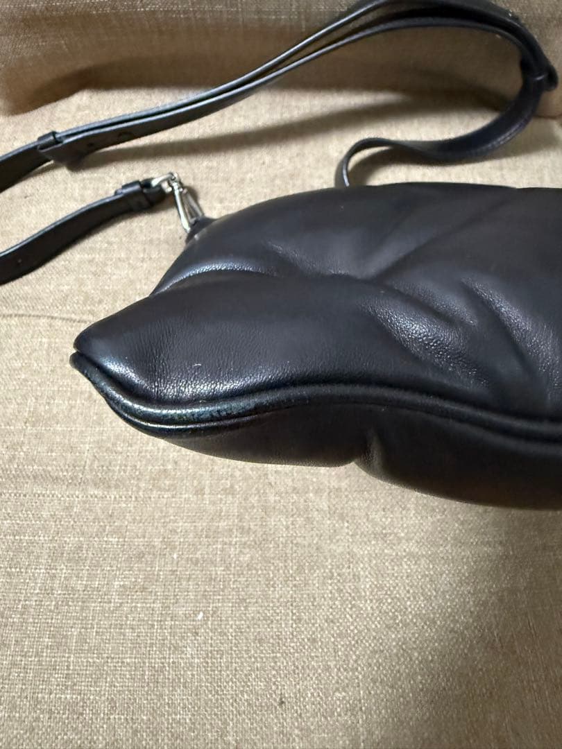 【美品】マルジェラ グラムスラム ショルダーバッグ ブラック レザー