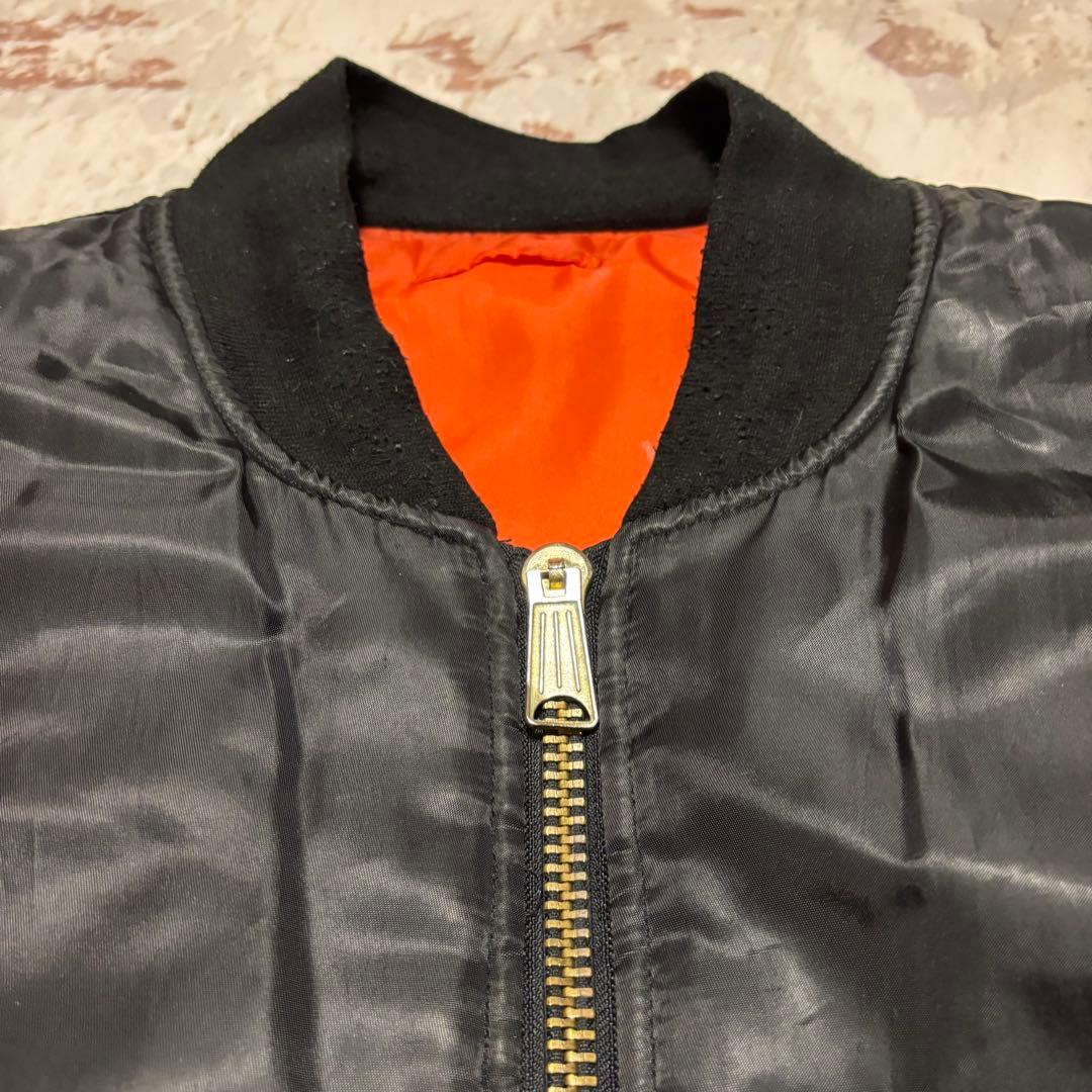 MA-1 フライトジャケット ボンバージャケット ブラック 中綿 ミリタリー