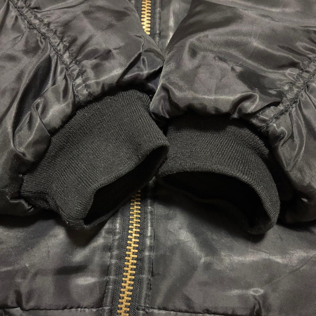 MA-1 フライトジャケット ボンバージャケット ブラック 中綿 ミリタリー