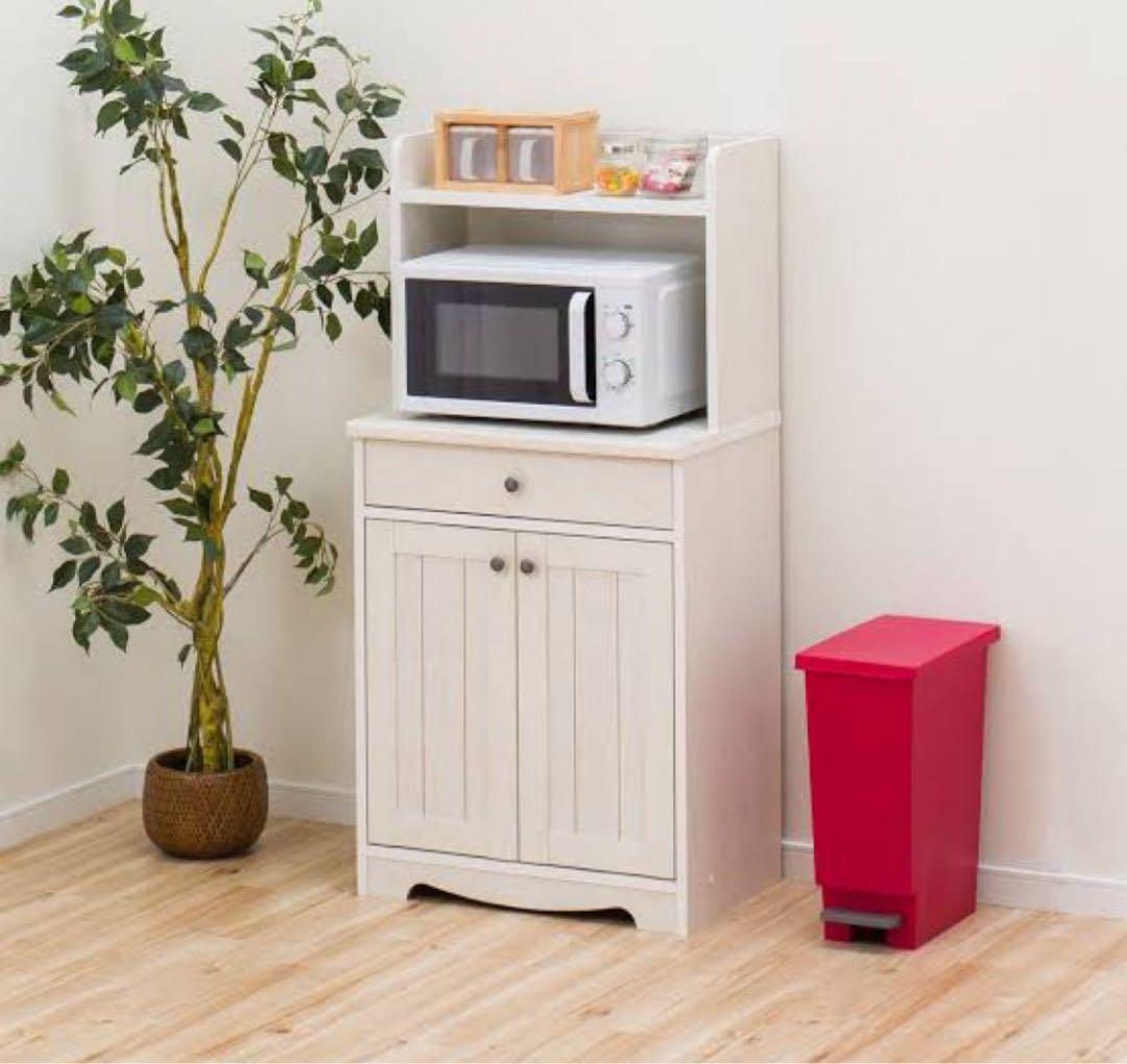 ニトリ　レンジボード・レンジ台 収納棚付き　リズバレー　北欧風　カントリー