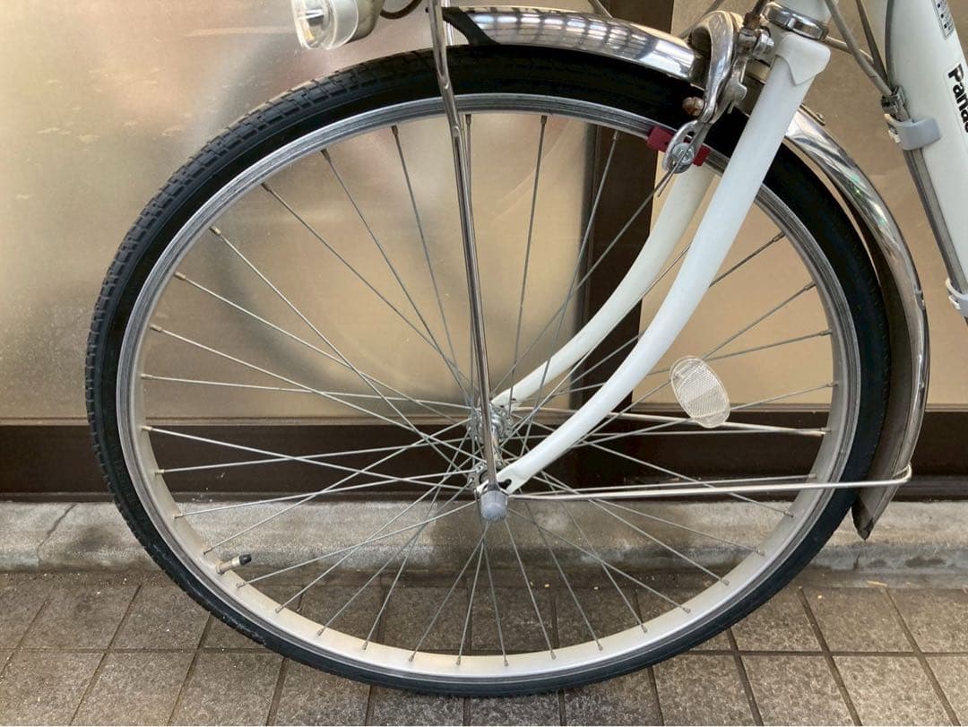 中古電動自転車 パナソニック リチウムビビSXホワイト 26インチ 横浜