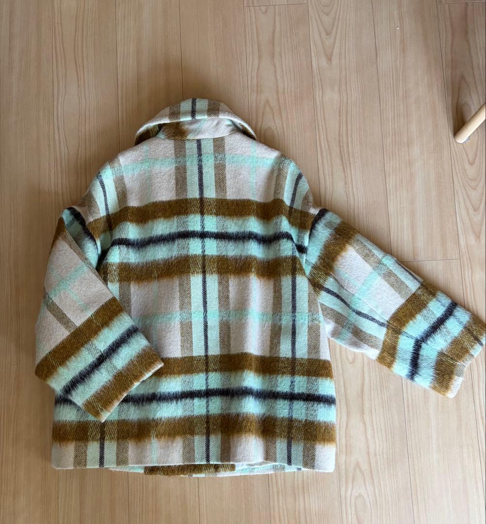 UNITED ARROWS チェック柄 ダブルブレストコート