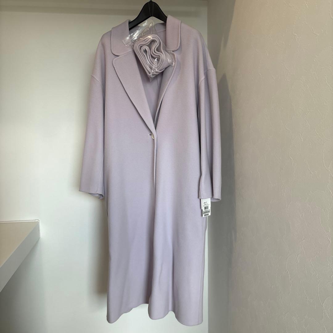 値下げ新品未使用アンタイトル　レディースロングコートチェスターコート44(3L)