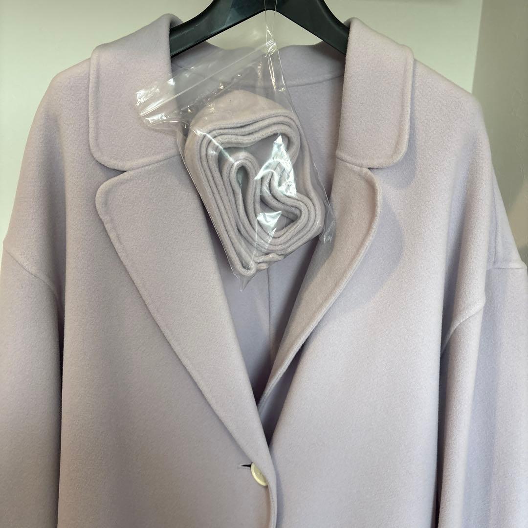 値下げ新品未使用アンタイトル　レディースロングコートチェスターコート44(3L)