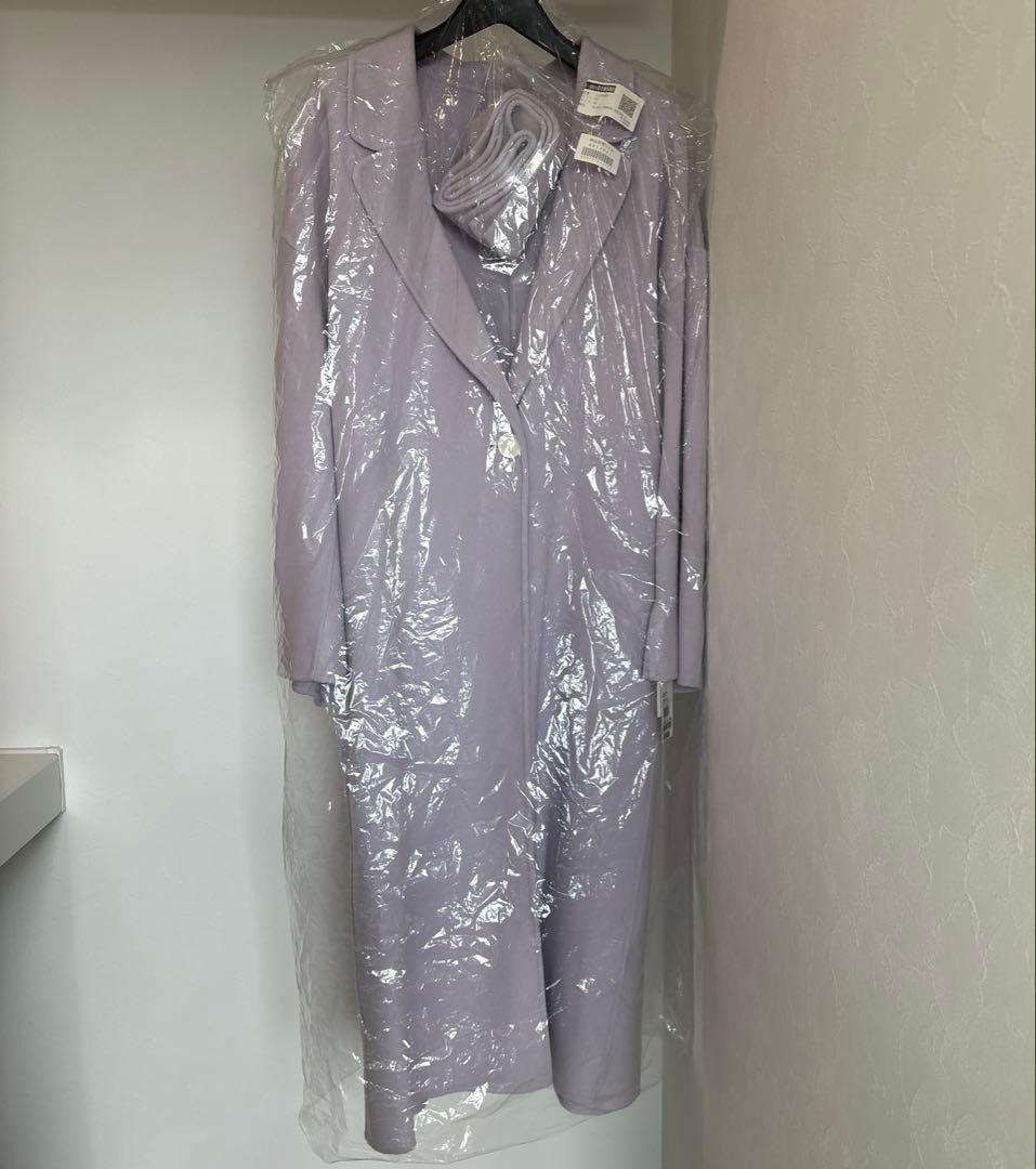 値下げ新品未使用アンタイトル　レディースロングコートチェスターコート44(3L)