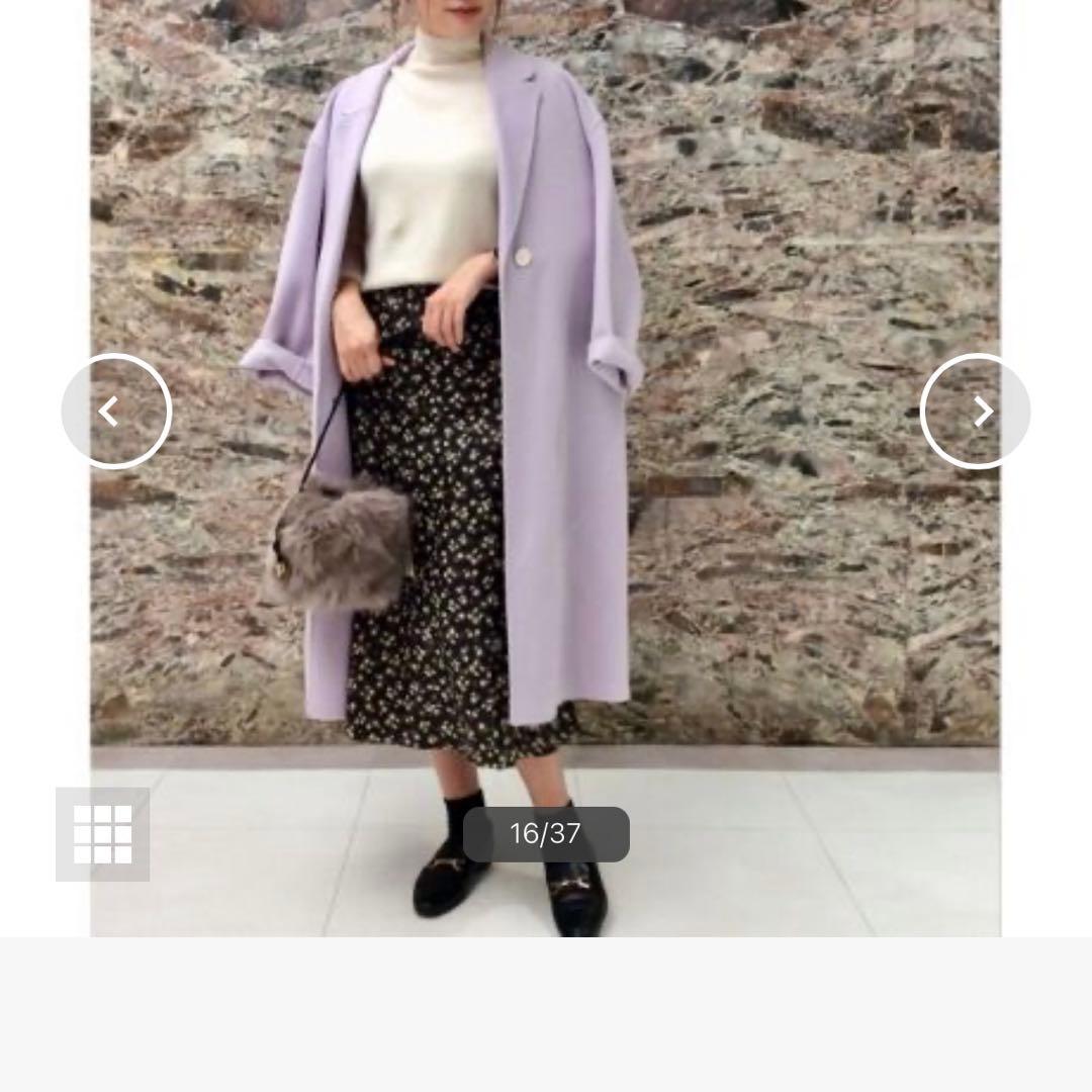 値下げ新品未使用アンタイトル　レディースロングコートチェスターコート44(3L)