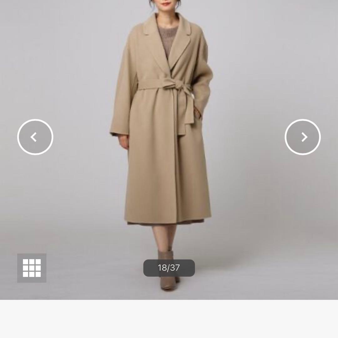 値下げ新品未使用アンタイトル　レディースロングコートチェスターコート44(3L)