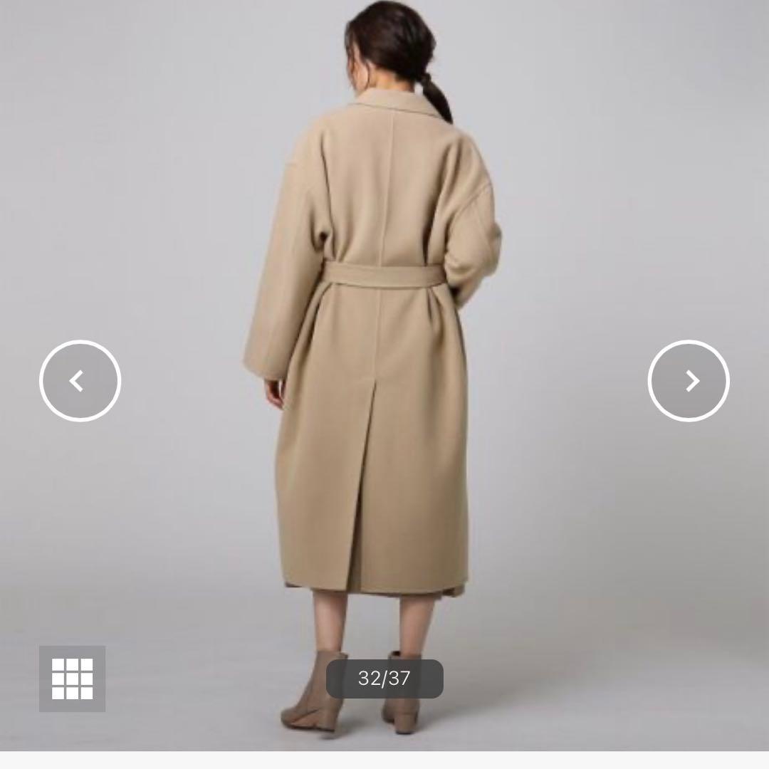 値下げ新品未使用アンタイトル　レディースロングコートチェスターコート44(3L)