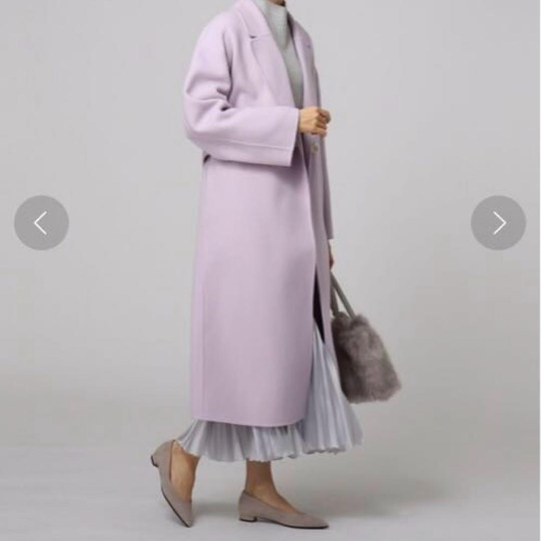 値下げ新品未使用アンタイトル　レディースロングコートチェスターコート44(3L)