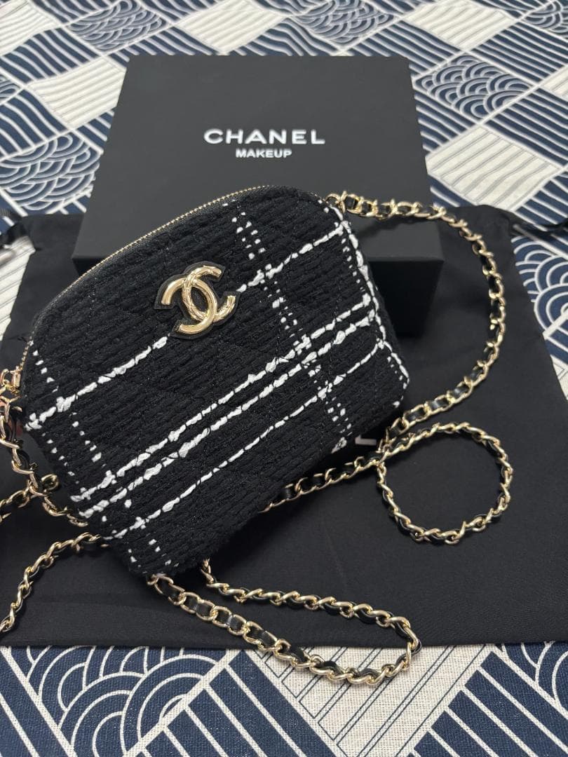 【箱付き】ツイード チェック柄 ショルダーバッグ