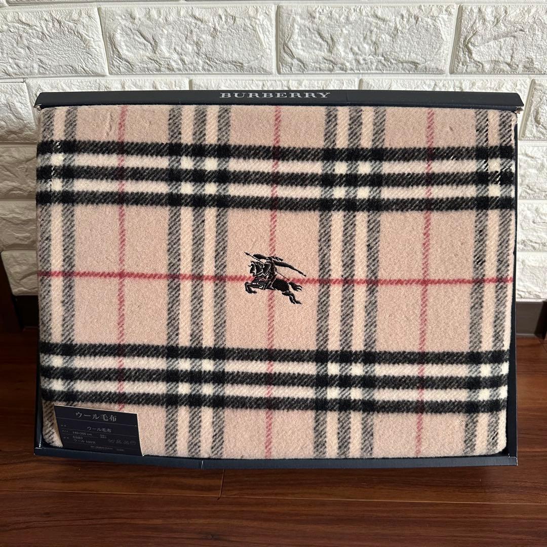 未使用 BURBERRY ウール毛布 ノバチェック バーバリー