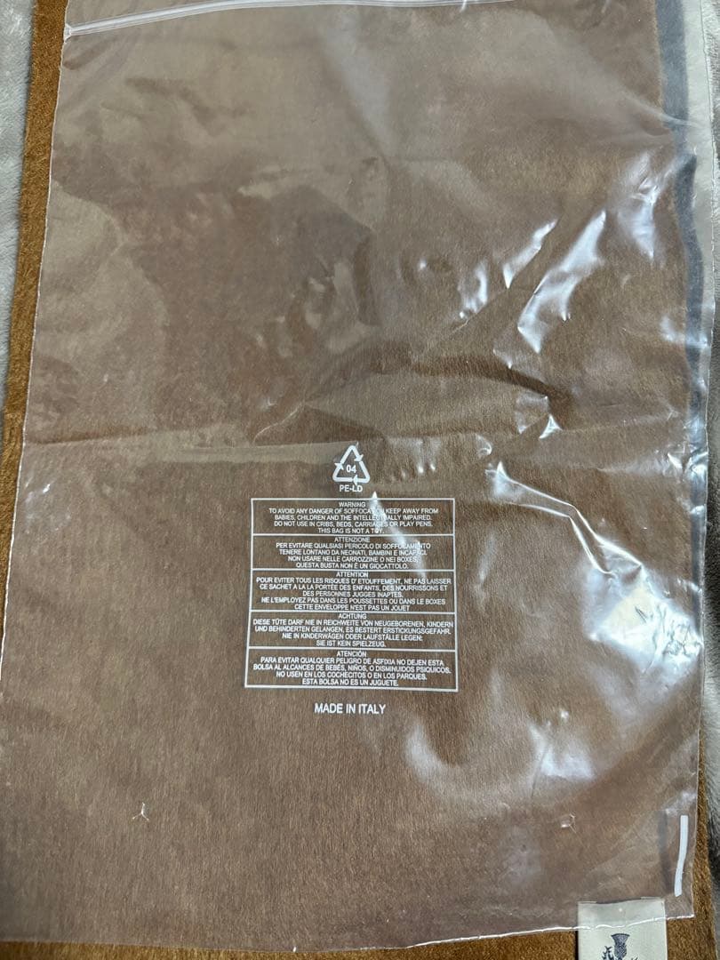 PIACENZA カシミヤ マフラー ブラウン/グレー