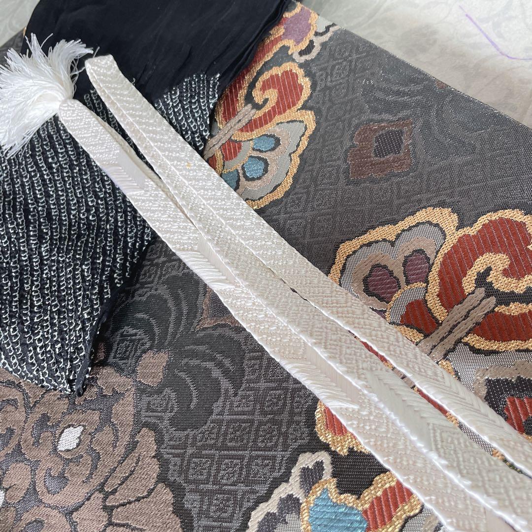 訪問着　フルセット　薔薇　月夜　黒地　金彩加工　おおみ安心ガード加工　着物　Q5