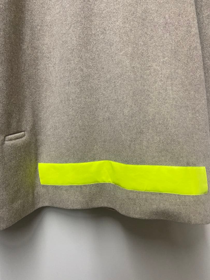 ドゥルカマラ　サイズ0 美品　ベージュ ウール ロングコート 蛍光イエロー