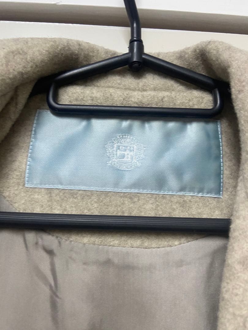 ドゥルカマラ　サイズ0 美品　ベージュ ウール ロングコート 蛍光イエロー